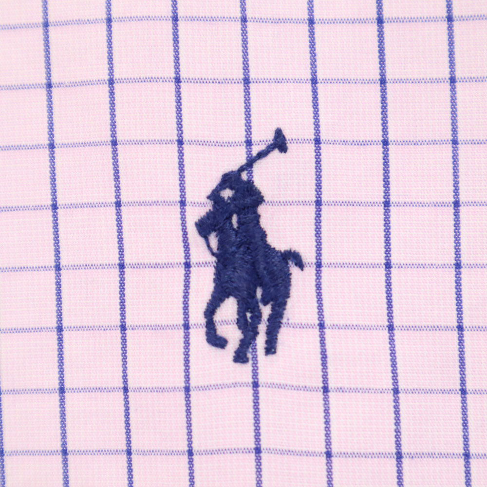 ラルフローレン チェック柄 長袖 ボタンダウンシャツ 161/2 ピンク系 RALPH LAUREN メンズ