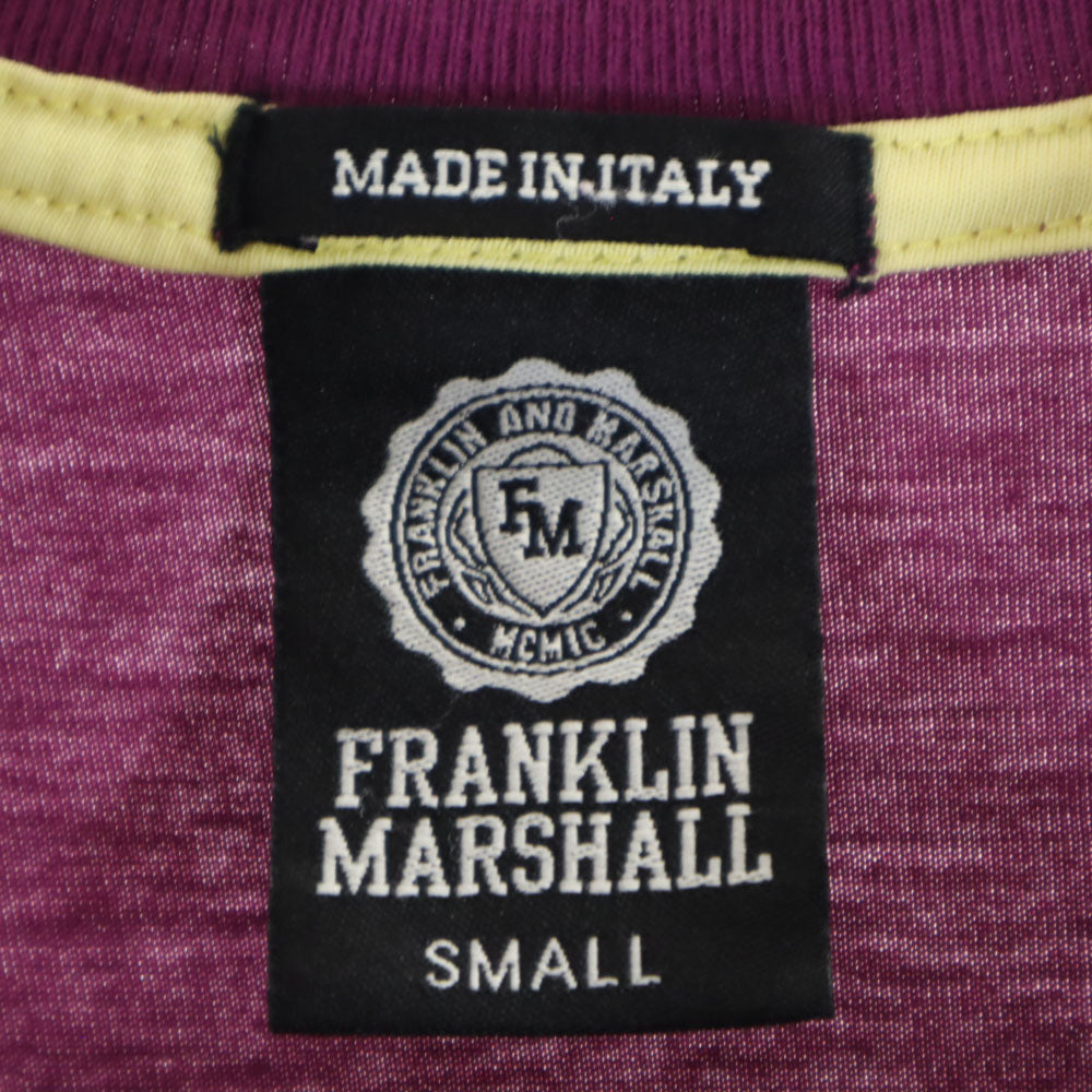 フランクリンマーシャル イタリア製 半袖 Tシャツ S パープル FRANKLIN&MARSHALL メンズ