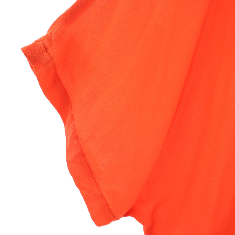 ポンティ 日本製 シルク100% 半袖 シャツ F オレンジ PONTI ブラウス レディース