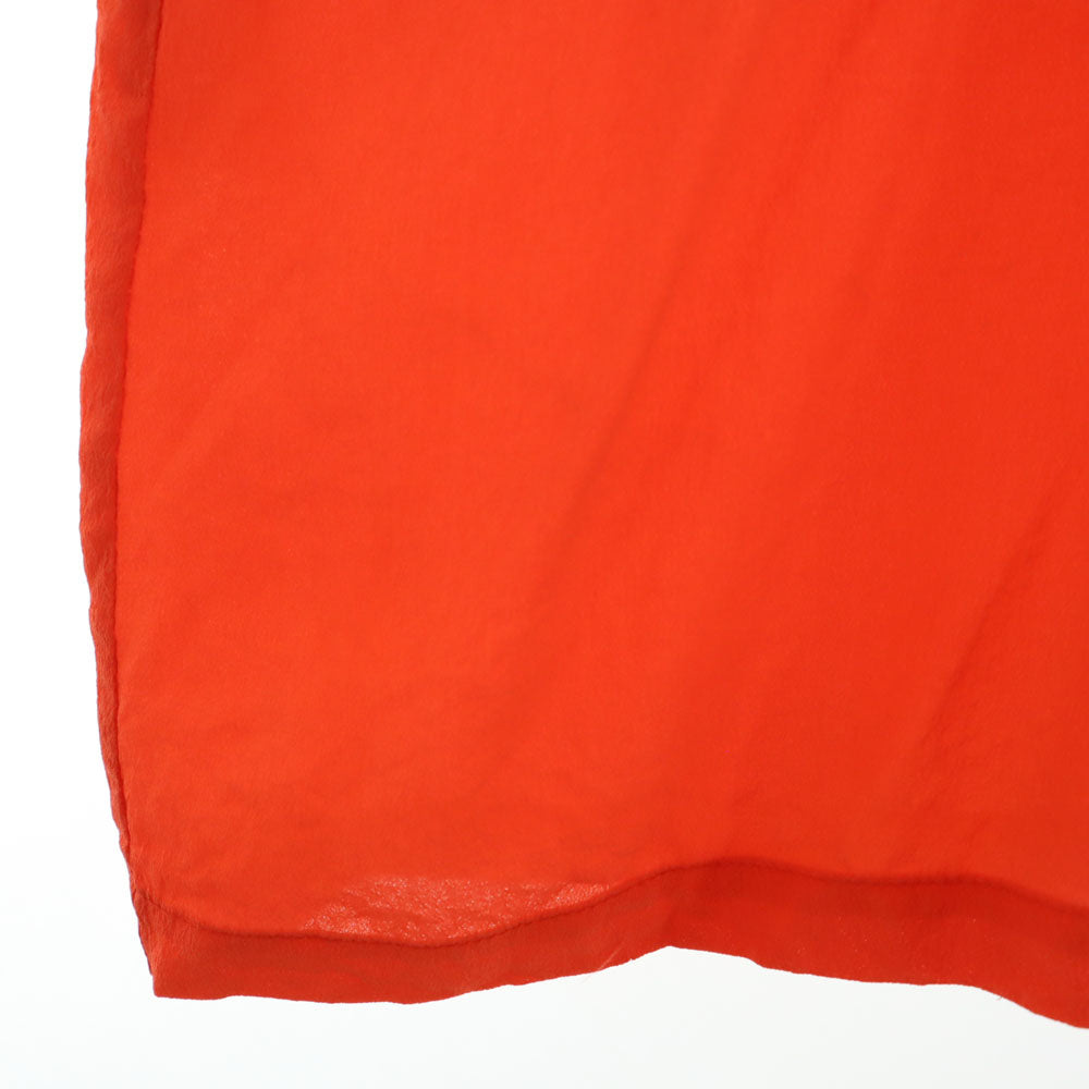 ポンティ 日本製 シルク100% 半袖 シャツ F オレンジ PONTI ブラウス レディース