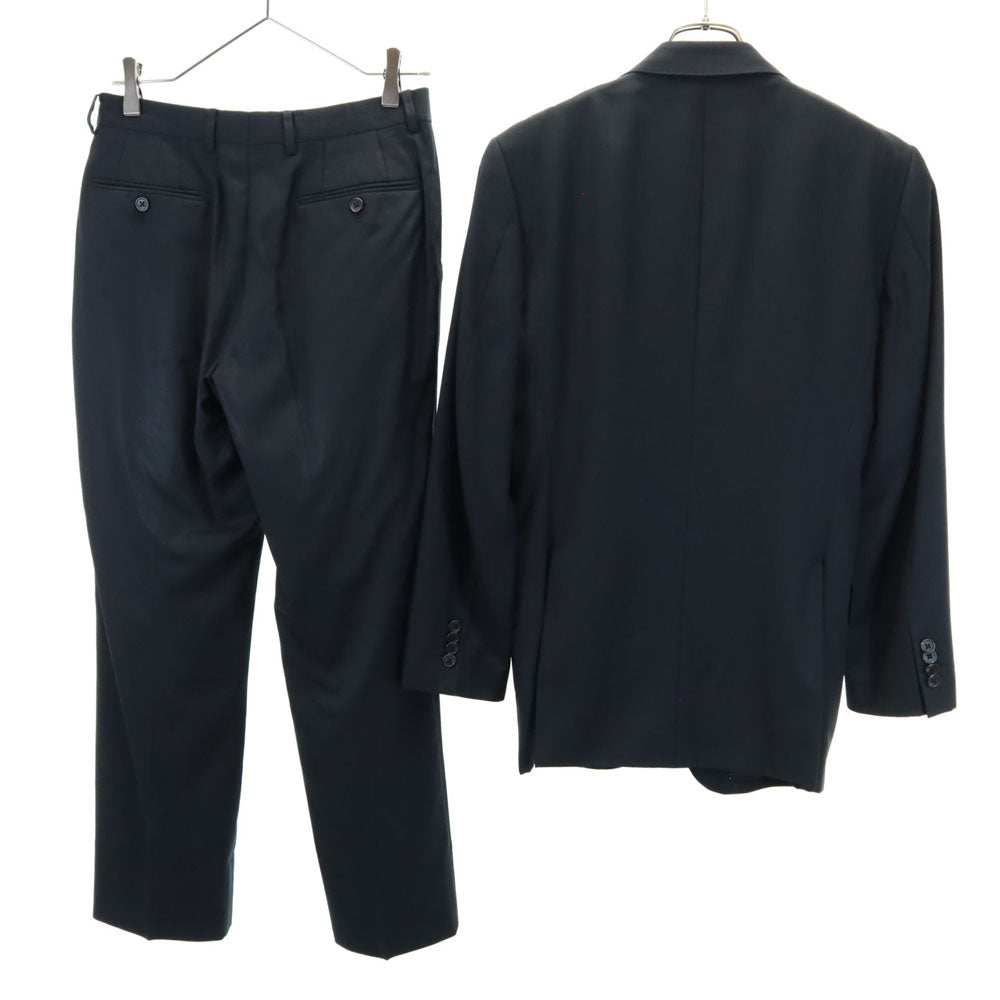 ポールスミスロンドン 日本製 ヘリンボーン柄 デルフィノ生地 17.5 Microns SUPER120's スーツ 上下 セットアップ S チャコールブラック Paul Smith LONDON メンズ