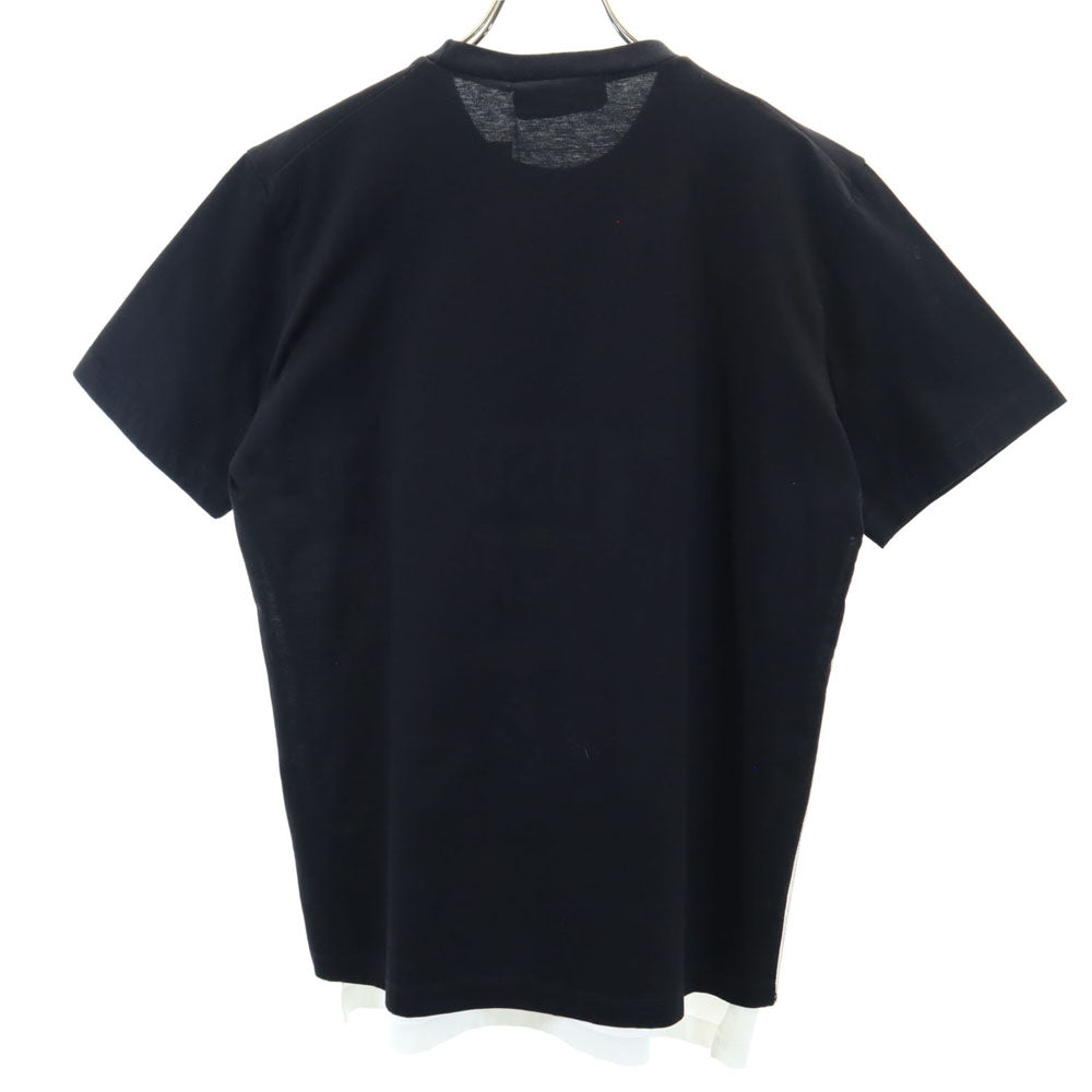 未使用 DSQUARED2 ディースクエアード イタリア製 半袖 メッシュ レイヤード Tシャツ XS ブラック メンズ