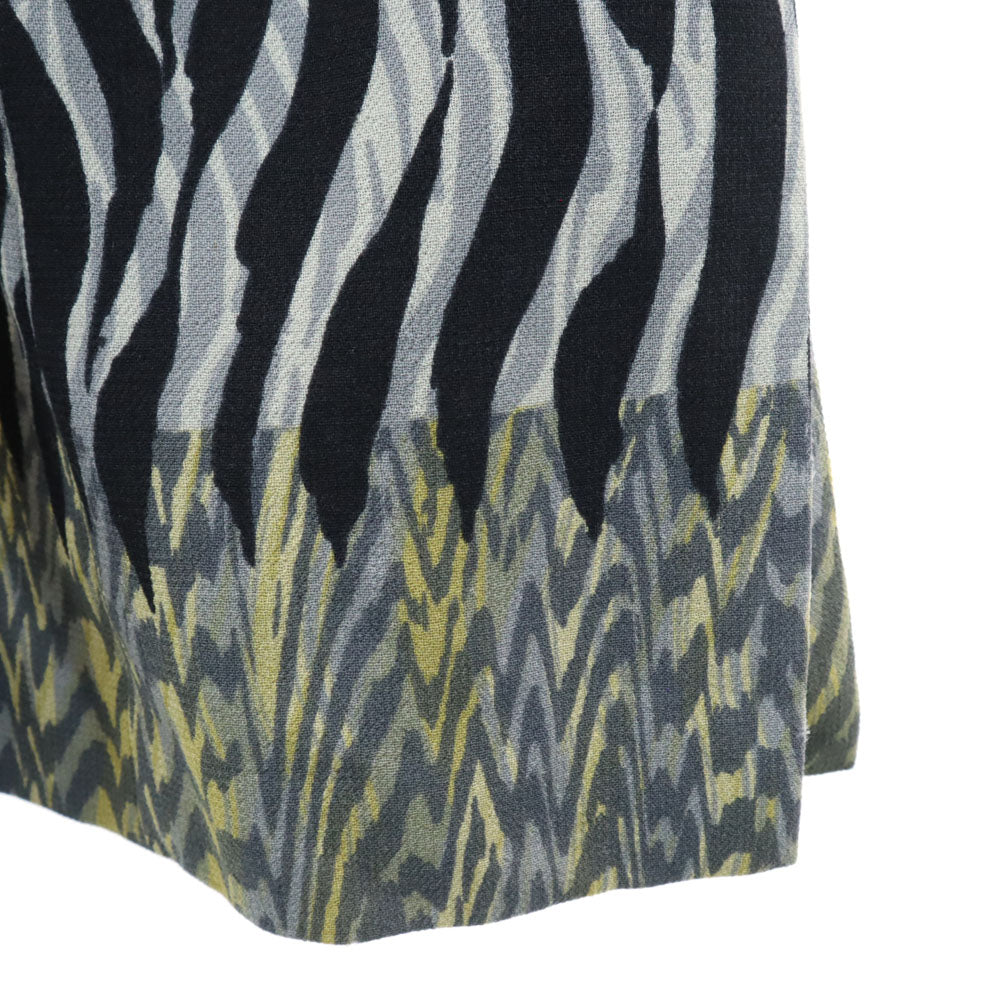 GIVENCHY ジバンシィ 90s オールド 総柄 ノーカラー ジャケット 42 グレー 他 レディース