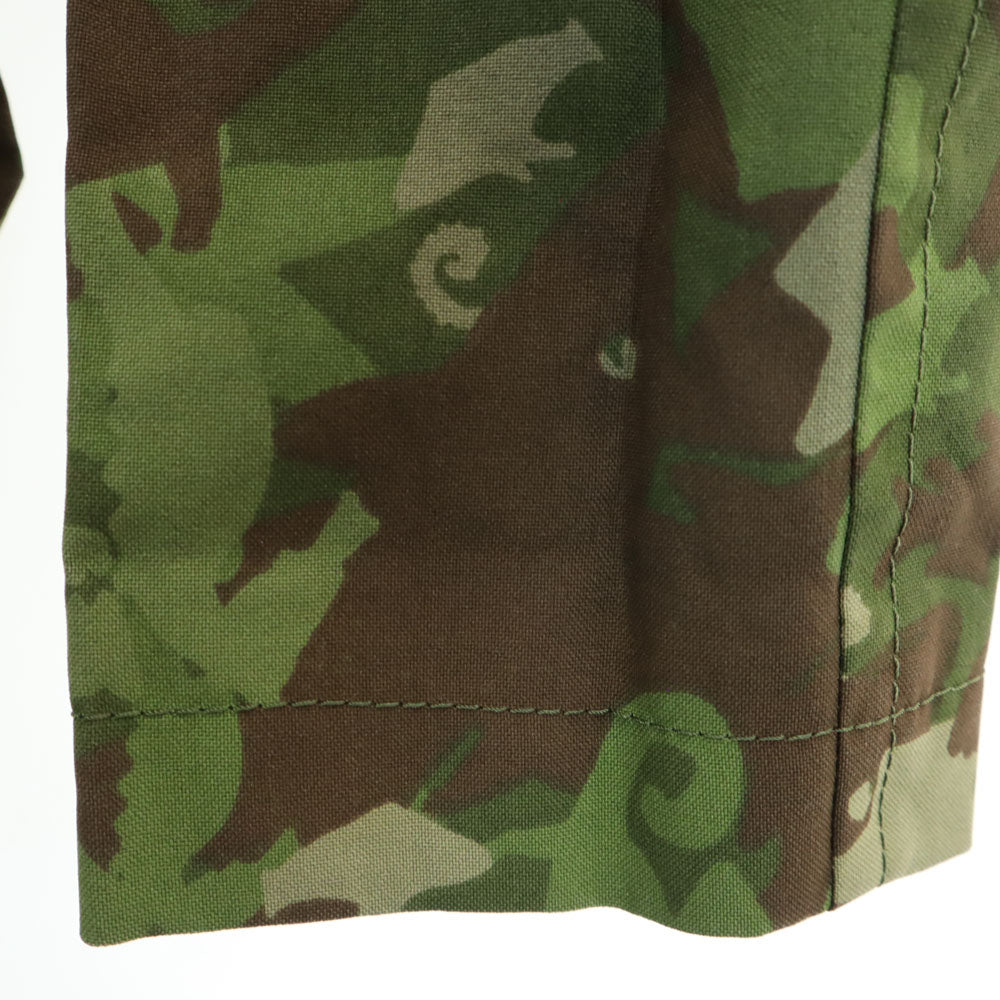 ブラックコムデギャルソン 2014年 日本製 カモフラ柄 ミリタリー ピーコート XS カーキ BLACK COMME des GARCONS 迷彩 メンズ