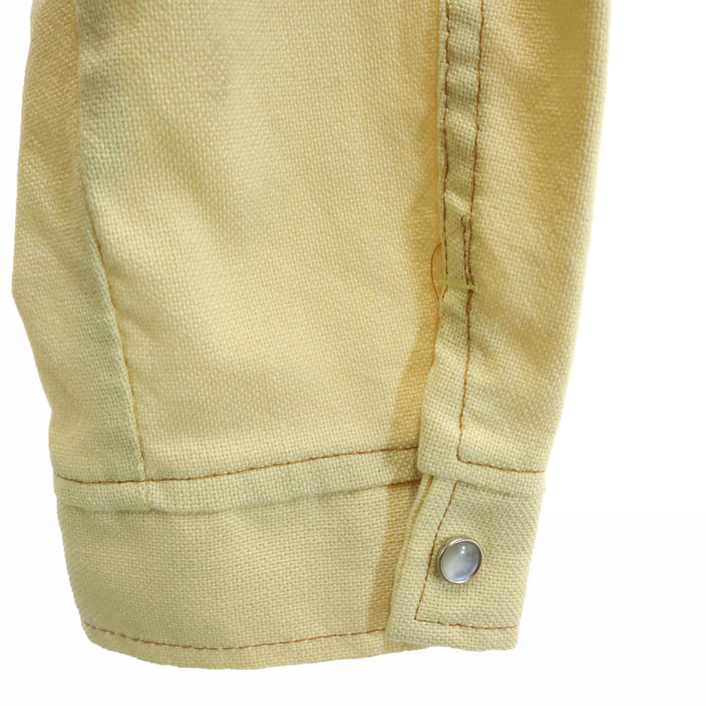 Wrangler ラングラー 70s ヴィンテージ 長袖 オープンカラー ウエスタンシャツ イエロー系 ジャケット メンズ