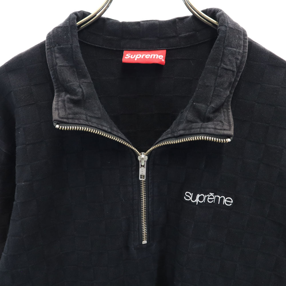 Supreme シュプリーム 長袖 ハーフジップ Tシャツ M ブラック プルオーバー メンズ