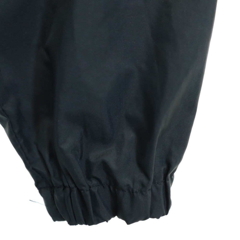 adidas アディダス 70s デサント製 ヴィンテージ トレフォイルロゴ刺繍 ナイロンジャケット M ブラック メンズ