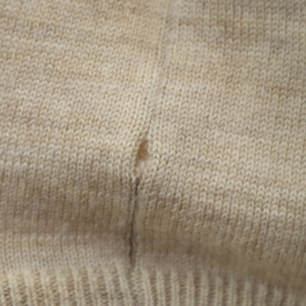 TOMMY HILFIGER トミーヒルフィガー 90s ウール オールド フラッグタグ Vネック ニットカーディガン L ベージュ メンズ