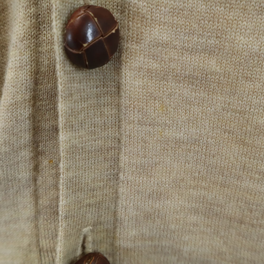 TOMMY HILFIGER トミーヒルフィガー 90s ウール オールド フラッグタグ Vネック ニットカーディガン L ベージュ メンズ