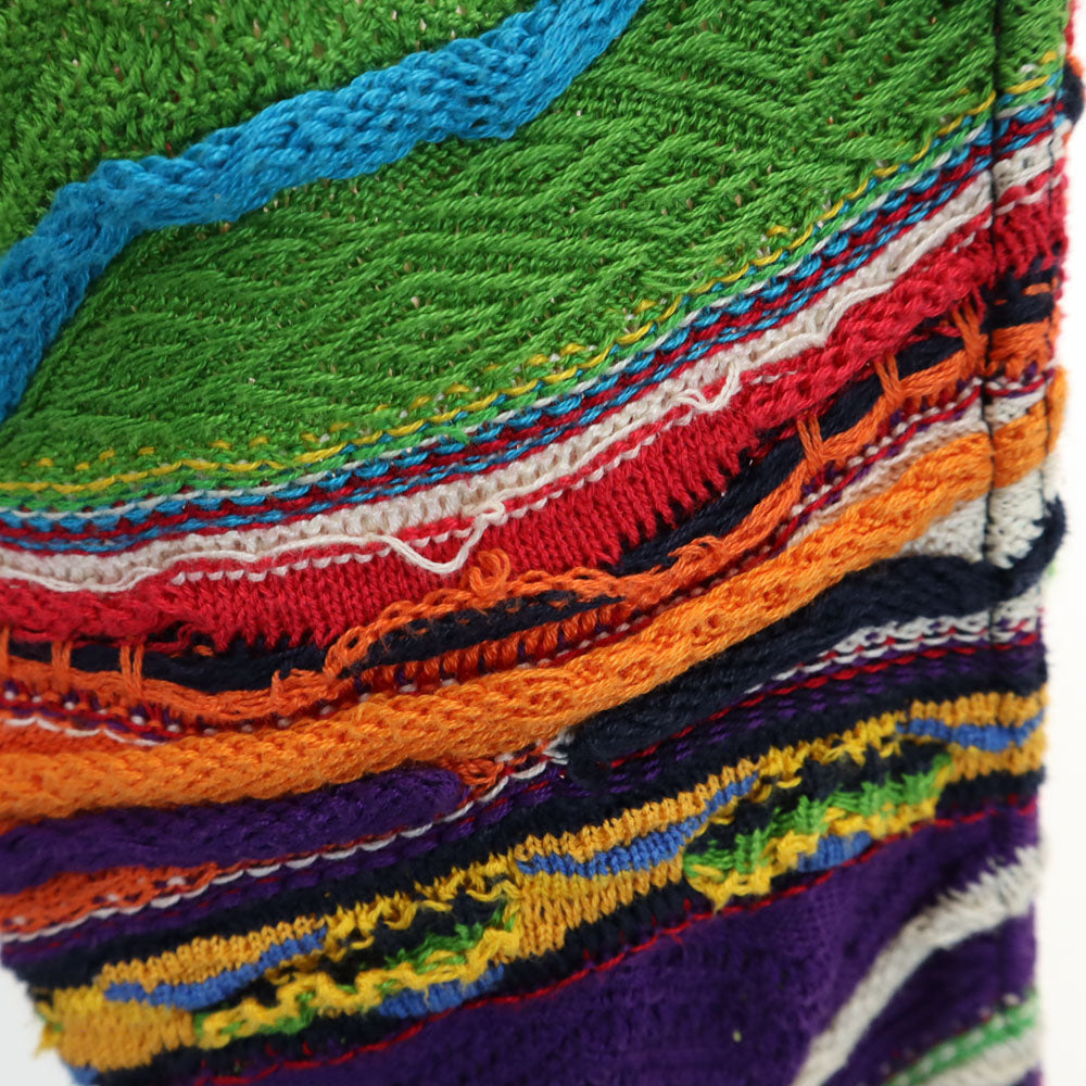 COOGI クージー 90s オーストラリア製 オールド 3D Vネック 3D ニットカーディガン SS ネイビー 長袖 メンズ