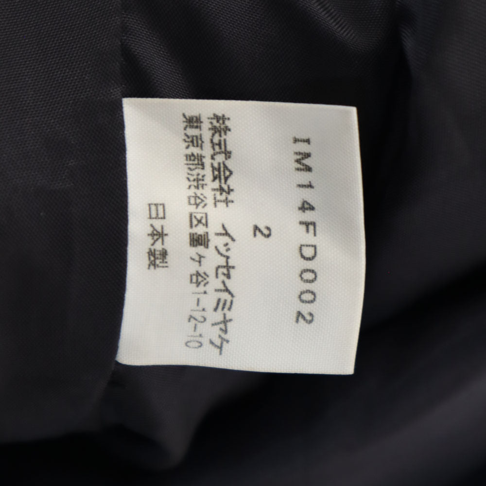 イッセイミヤケ 日本製 ウールブレンド ジャケット 2 ブラック ISSEY MIYAKE レディース