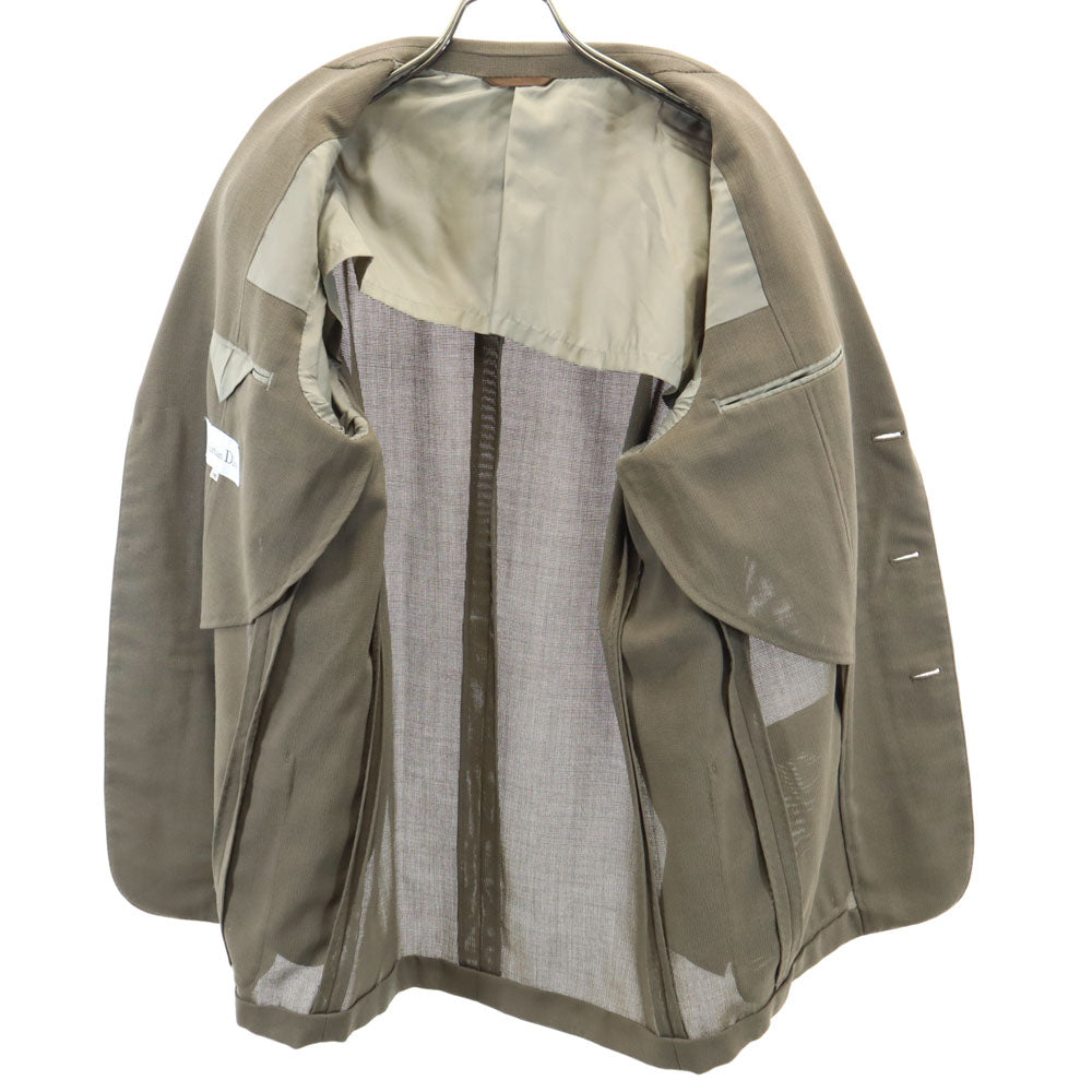 Christian Dior クリスチャンディオール 90s 日本製 オールド 長袖 テーラードジャケット M カーキ系 メンズ