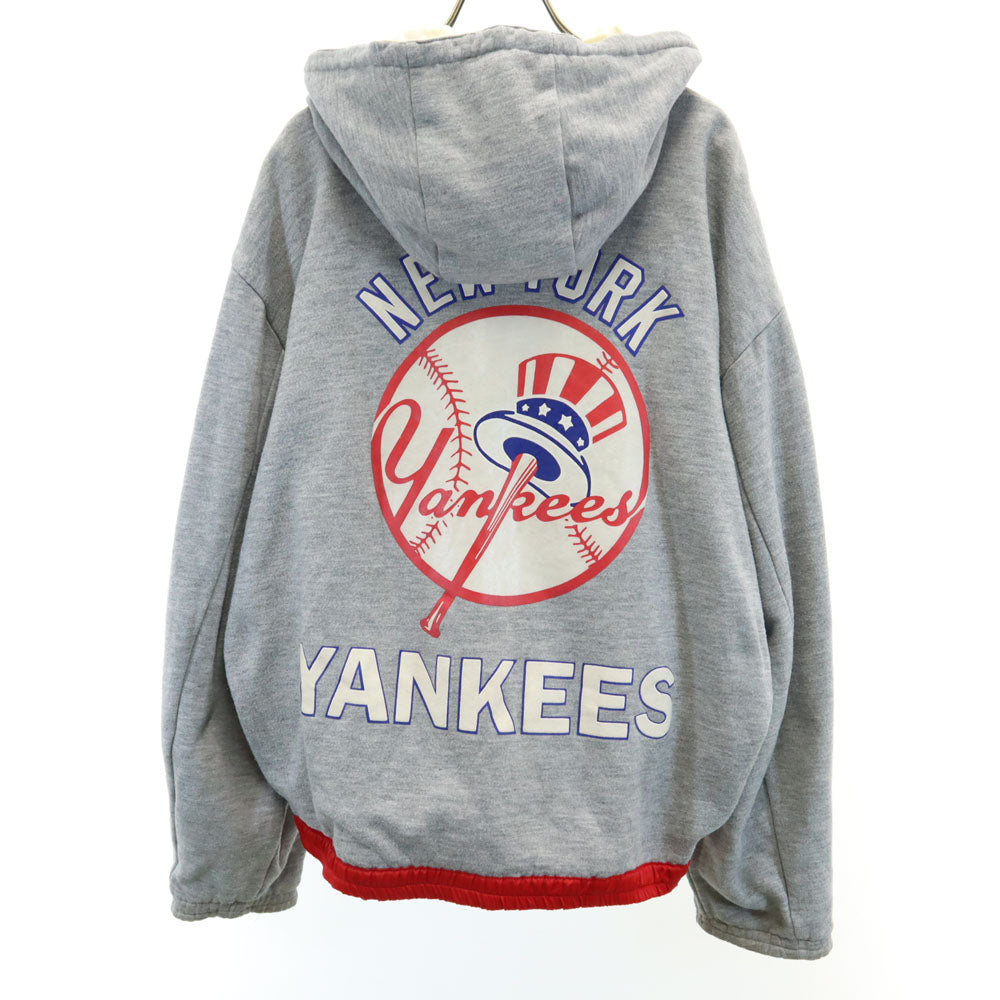 STARTER スターター オールド 長袖 リバーシブル パーカー L ネイビー系×グレー系 メンズ