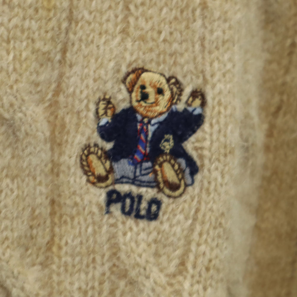 ポロバイラルフローレン ウール 長袖 ポロベア オールド セーター M ベージュ Polo by Ralph Lauren ニット メンズ