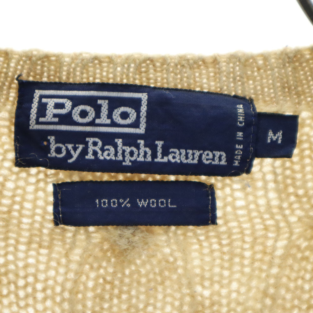 ポロバイラルフローレン ウール 長袖 ポロベア オールド セーター M ベージュ Polo by Ralph Lauren ニット メンズ