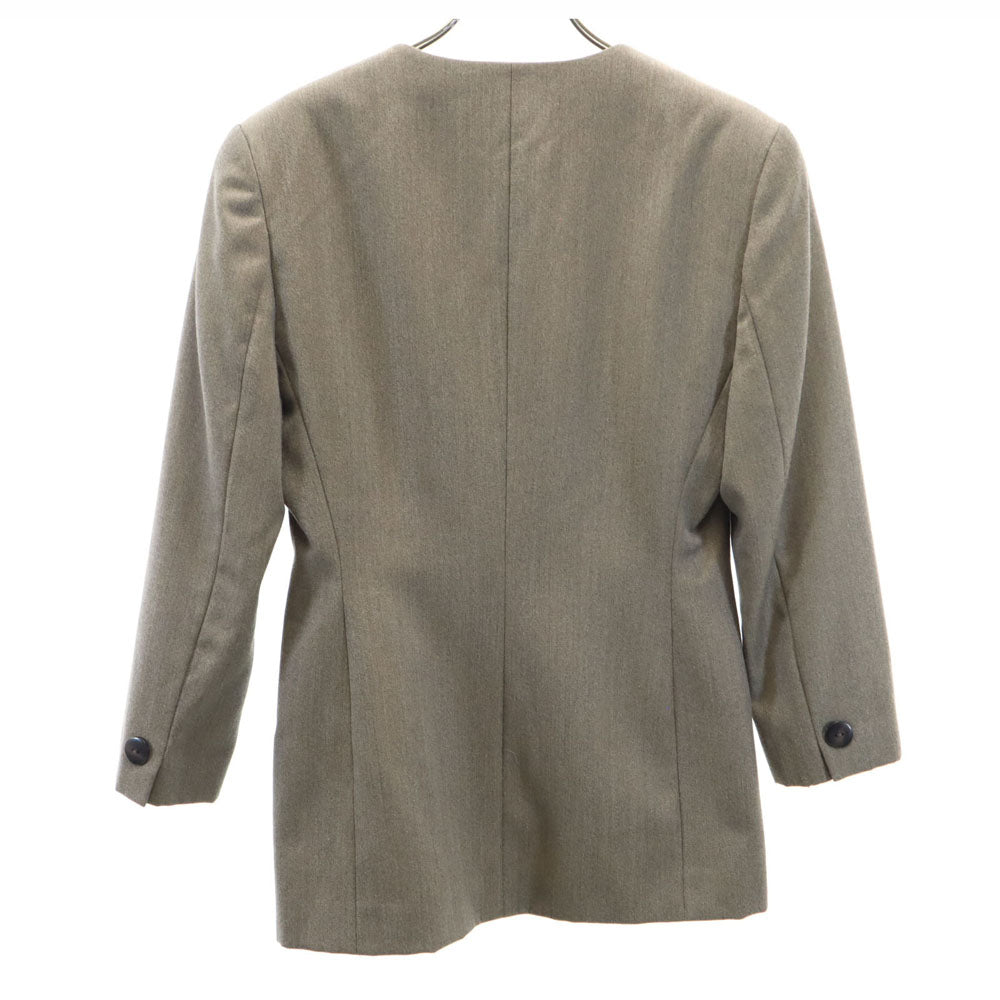 miss chloe ミスクロエ 日本製 ウール ノーカラー ジャケット 38 グレー レディース
