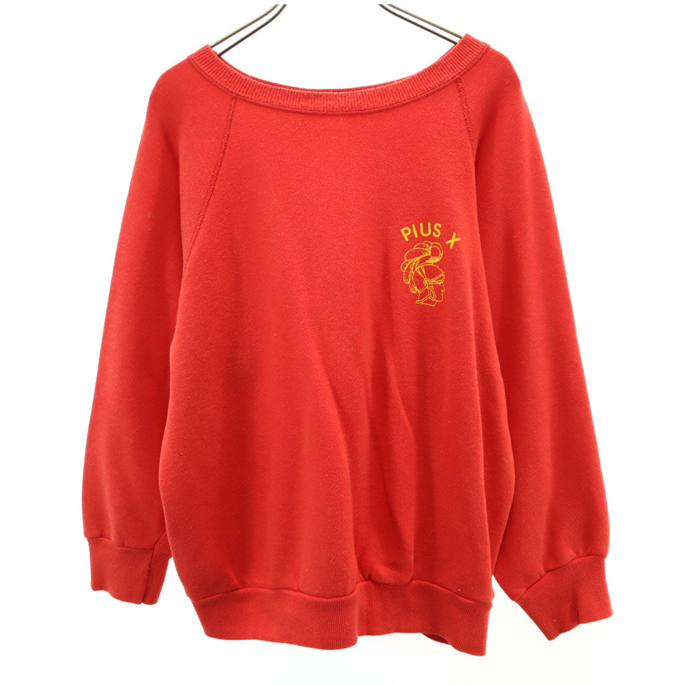 Champion チャンピオン 90s USA製 オールド 長袖 スウェット トレーナー M 朱色 裏起毛 レディース