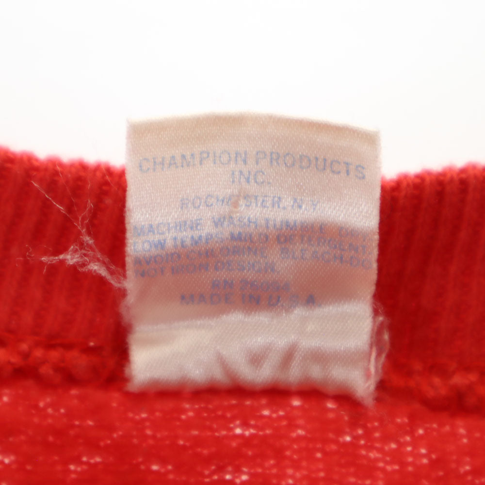 Champion チャンピオン 90s USA製 オールド 長袖 スウェット トレーナー M 朱色 裏起毛 レディース