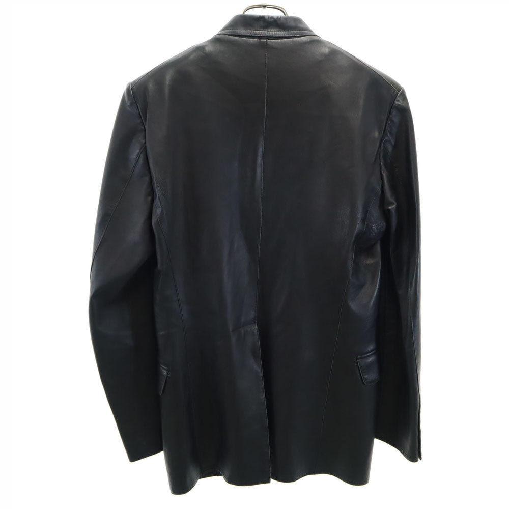 コスチュームナショナルオム イタリア製 レザー テーラードジャケット 46 ブラック CoSTUME NATIONAL HOMME メンズ