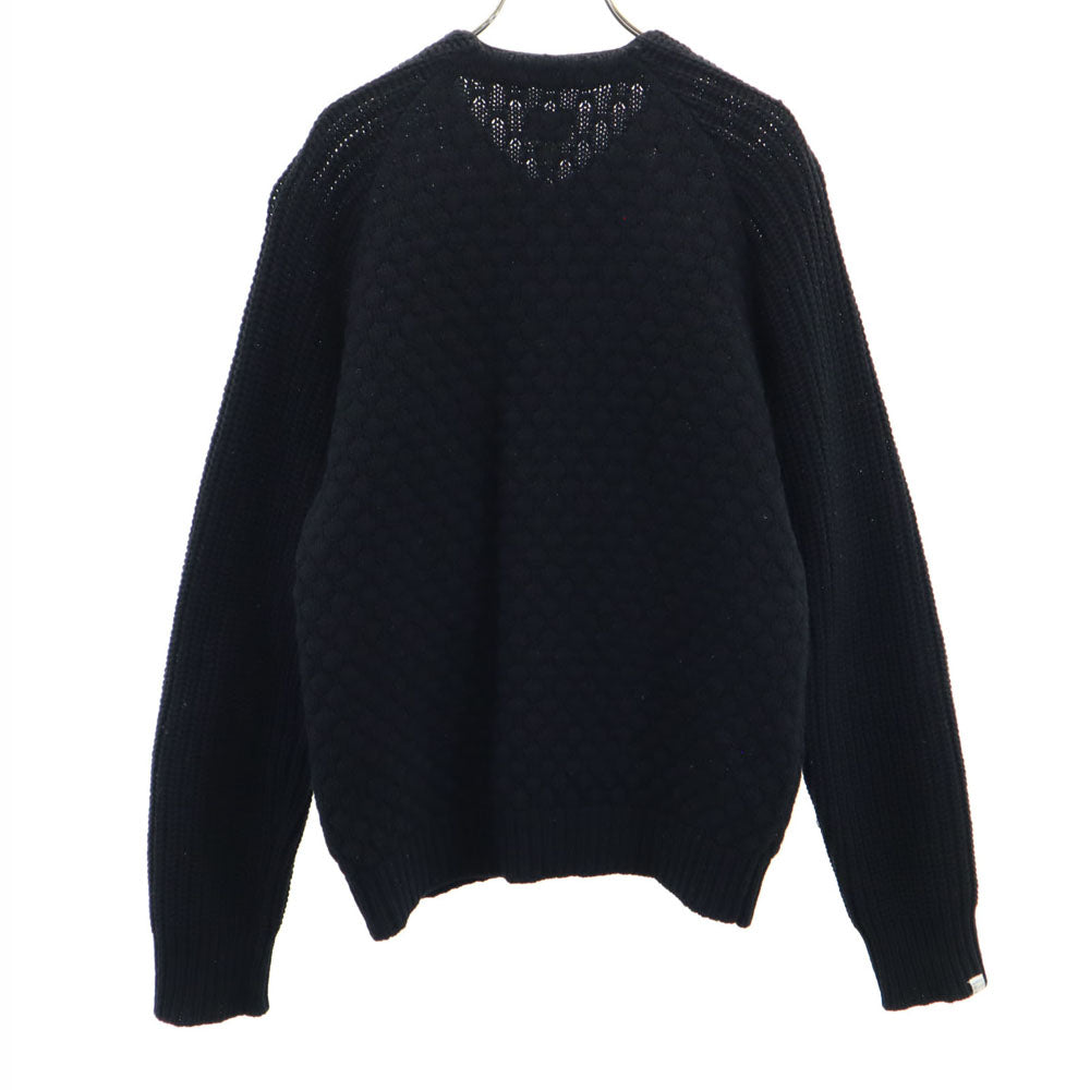 DELUXE デラックス ウール ニットジャケット S ブラック メンズ