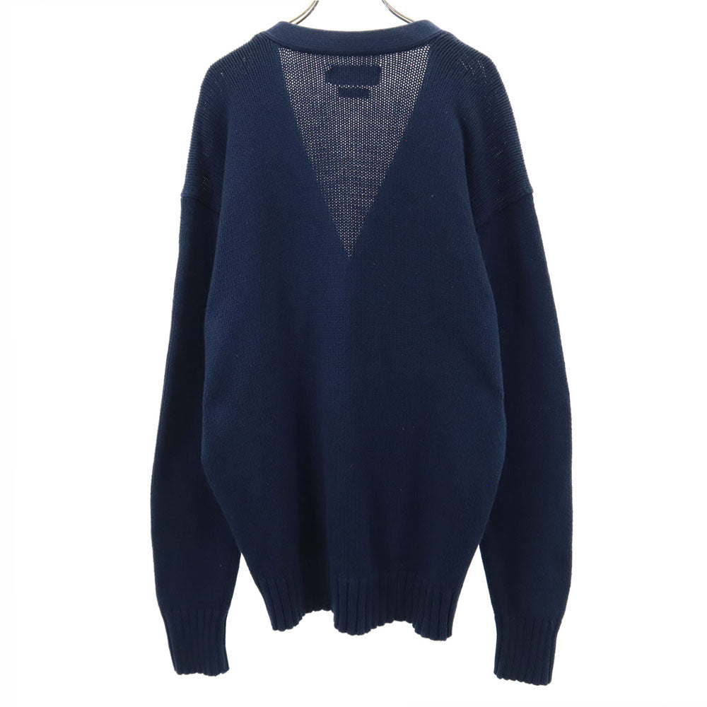 ポロバイラルフローレン 長袖 Vネック 二ット カーディガン L ネイビー Polo by Ralph Lauren メンズ