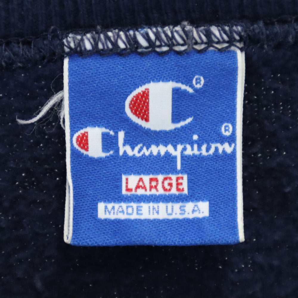 Champion チャンピオン 90s USA製 オールド 青タグ 長袖 スウェット トレーナー L ネイビー 裏起毛 メンズ
