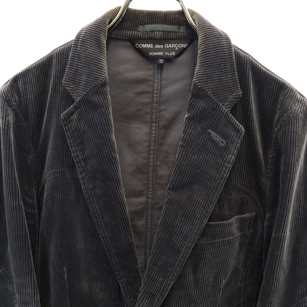 COMME des GARCONS HOMME PLUS コムデギャルソンオムプラス 2010年 日本製 コーデュロイジャケット XS チャコールグレー テーラード メンズ