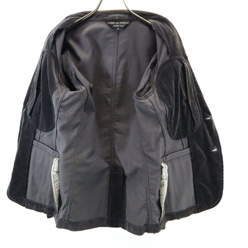 COMME des GARCONS HOMME PLUS コムデギャルソンオムプラス 2010年 日本製 コーデュロイジャケット XS チャコールグレー テーラード メンズ