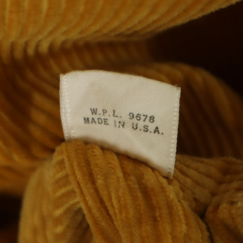 ARROW アロー 70s USA製 ヴィンテージ ブッシュ 長袖 コーデュロイ ミリタリーシャツ 14-14 1/2 マスタード メンズ