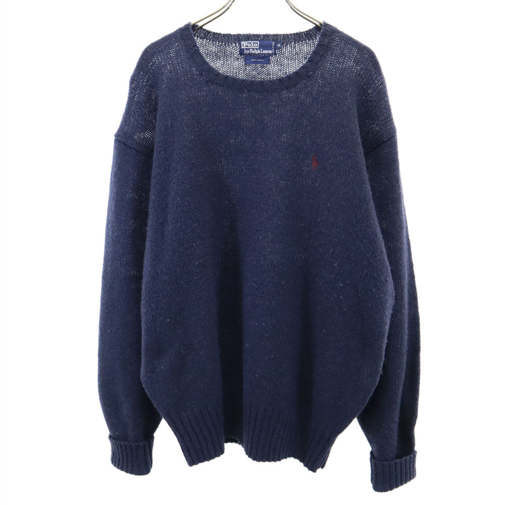 Polo by Ralph Lauren ポロバイラルフローレン ウール 長袖 セーター M ネイビー ニット メンズ