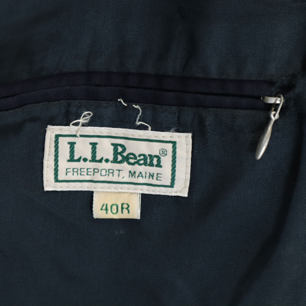 L.L.Bean エルエルビーン 80s USA製 ヴィンテージ ブッシュ テーラードジャケット 40R ネイビー ブレザー メンズ