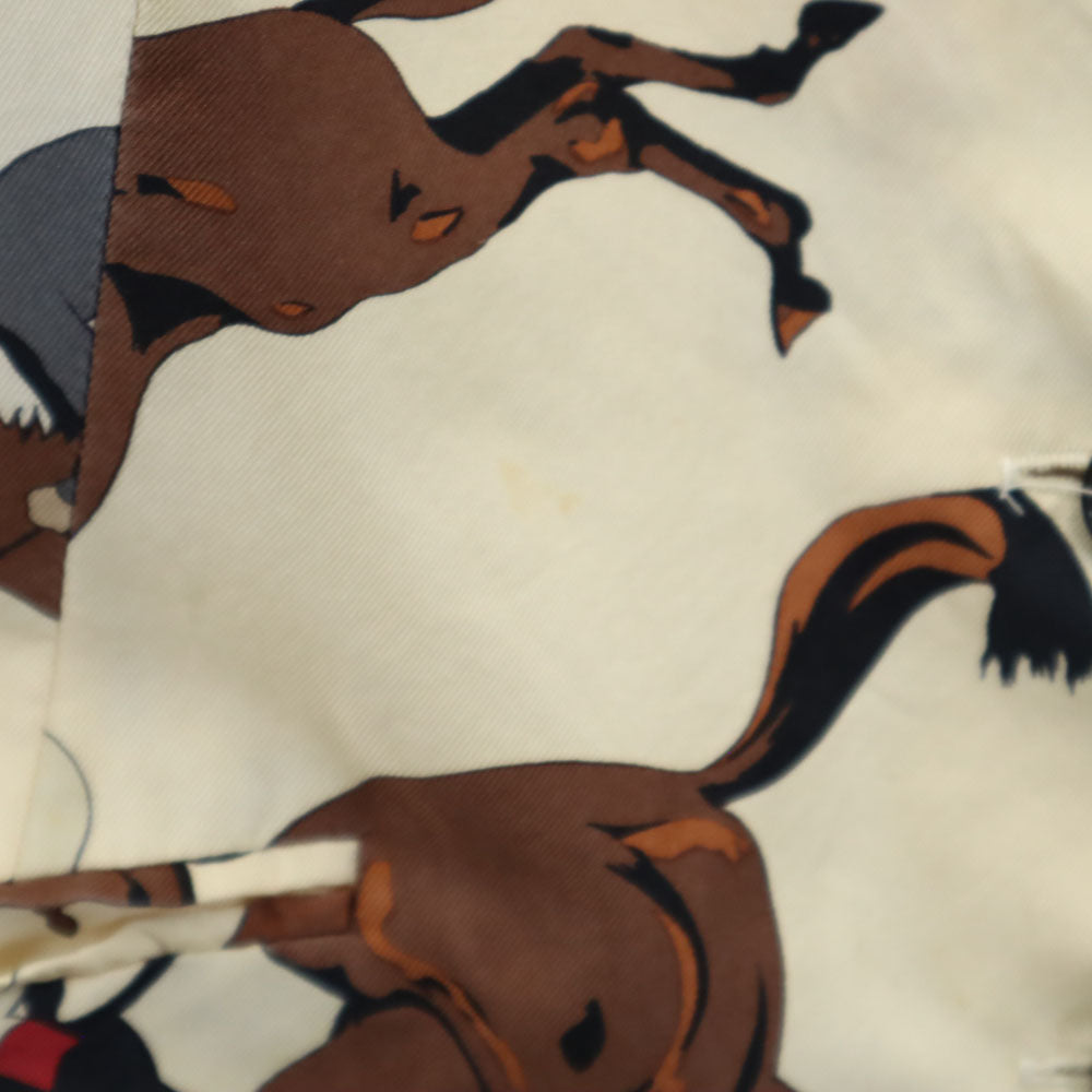 HERMES エルメス 馬柄 ベスト 40 アイボリー系 レディース