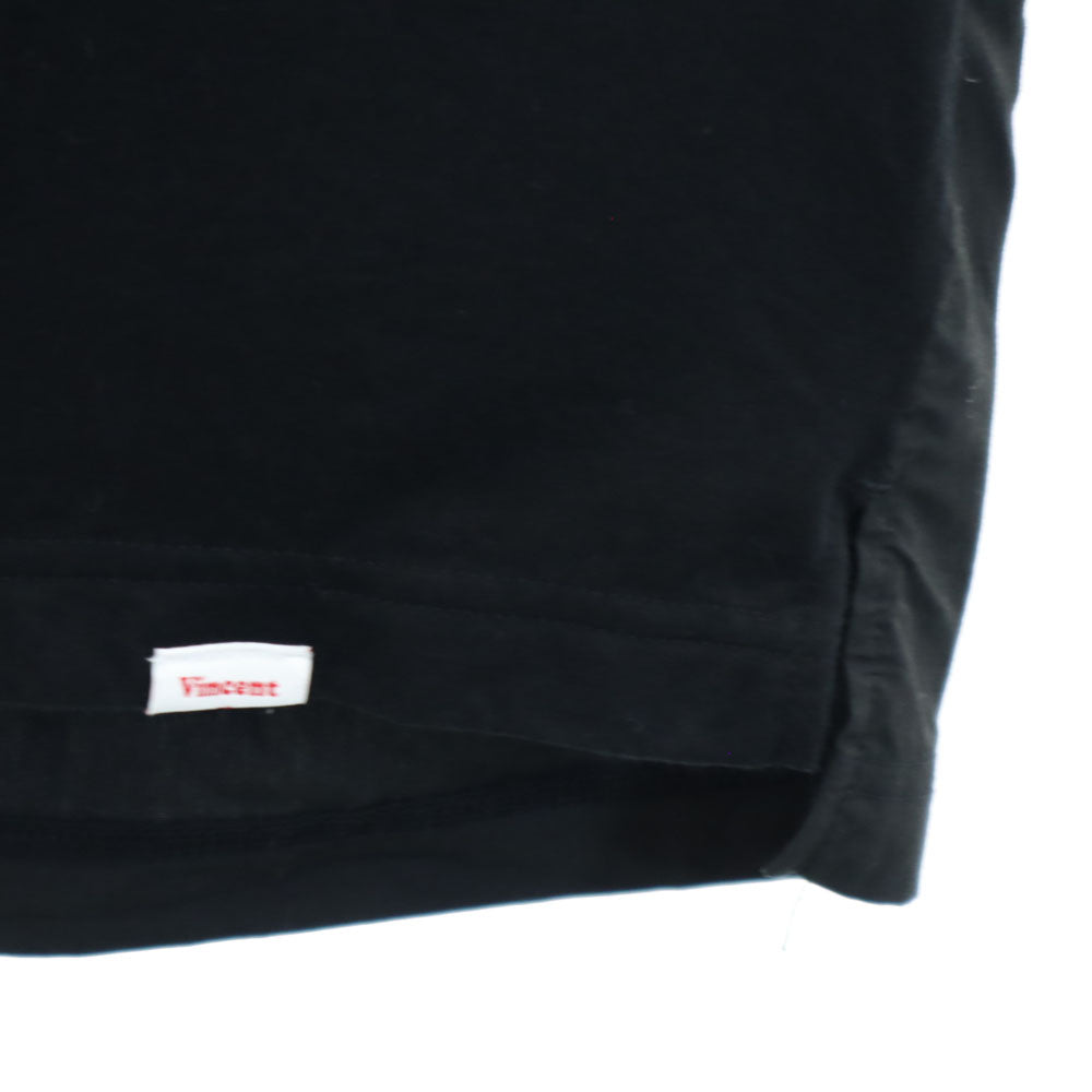 ヴァンソンミレイユ 日本製 半袖 ジャージー 切替 スキッパーカラー ポロシャツ 42 ブラック Vincent et Mireille メンズ