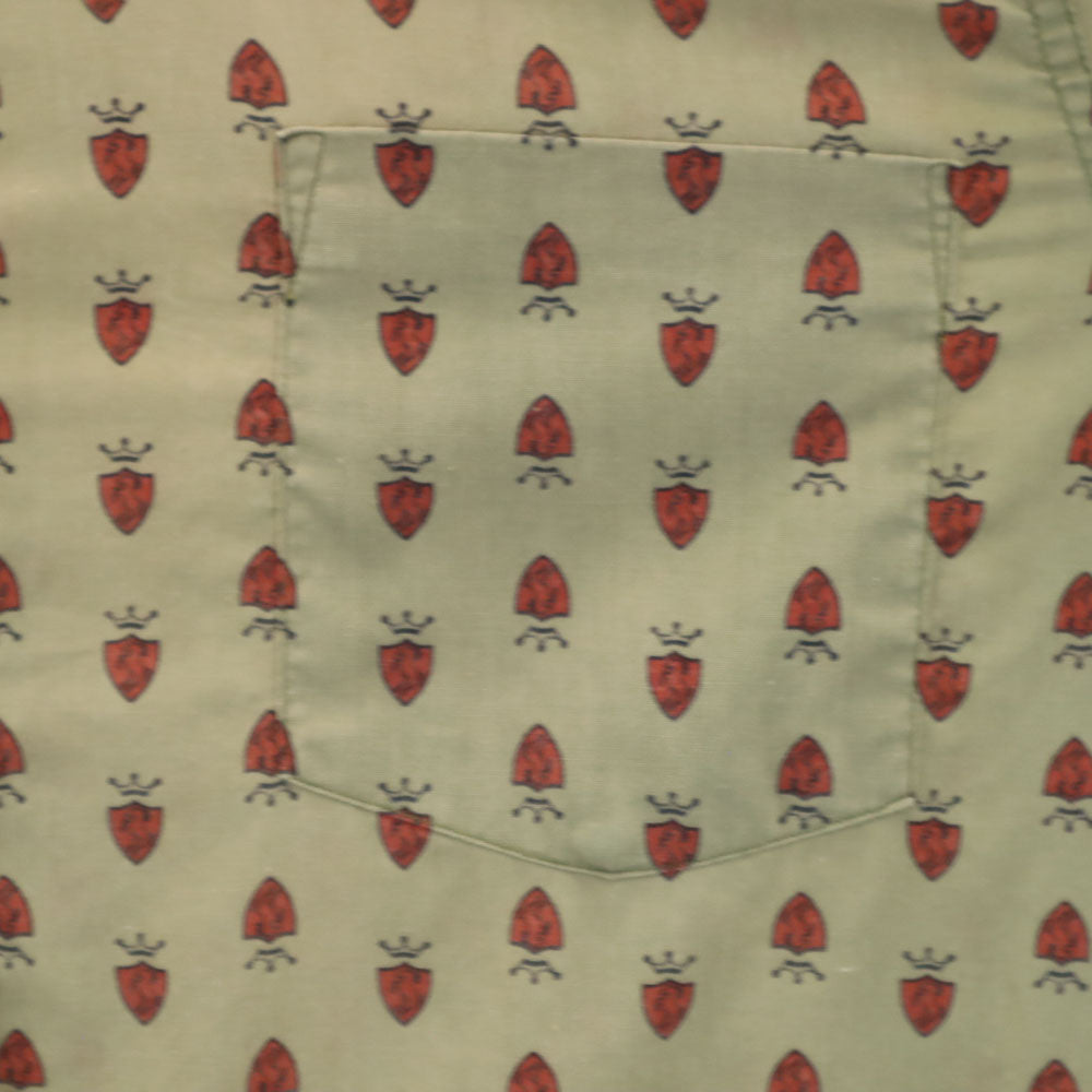 PENNEYS ペニーズ 60s ヴィンテージ 総柄 長袖 ボタンダウンシャツ L ベージュ メンズ