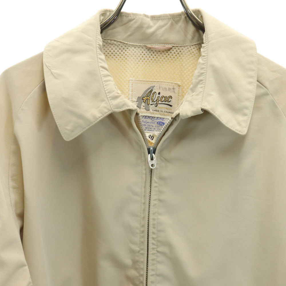 Aljac 50s 60s カナダ製 ヴィンテージ スイングトップ 40 ベージュ ジャケット ライトニングジップ メンズ