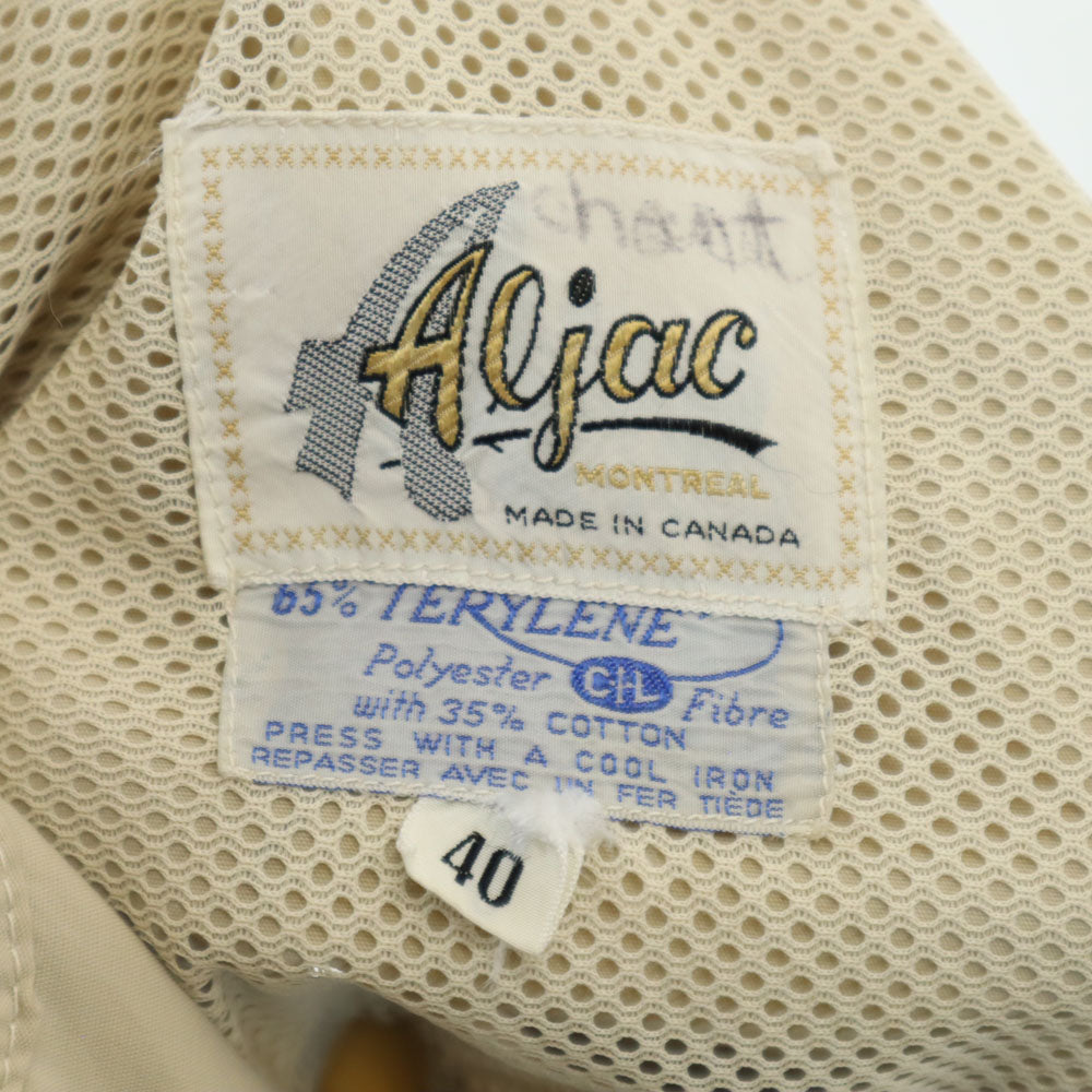 Aljac 50s 60s カナダ製 ヴィンテージ スイングトップ 40 ベージュ ジャケット ライトニングジップ メンズ