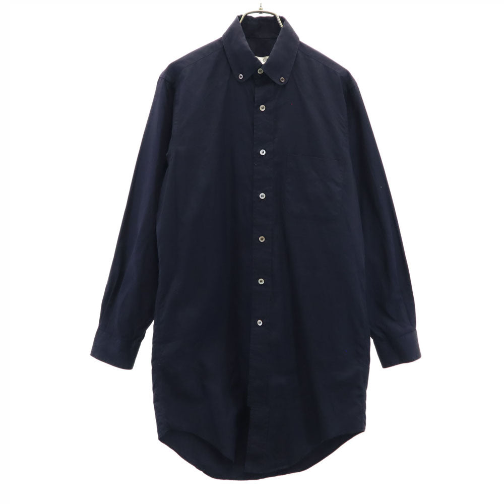 コムデギャルソン 2001年 日本製 長袖 ボタンダウンシャツ S ネイビー COMME des GARCONS メンズ