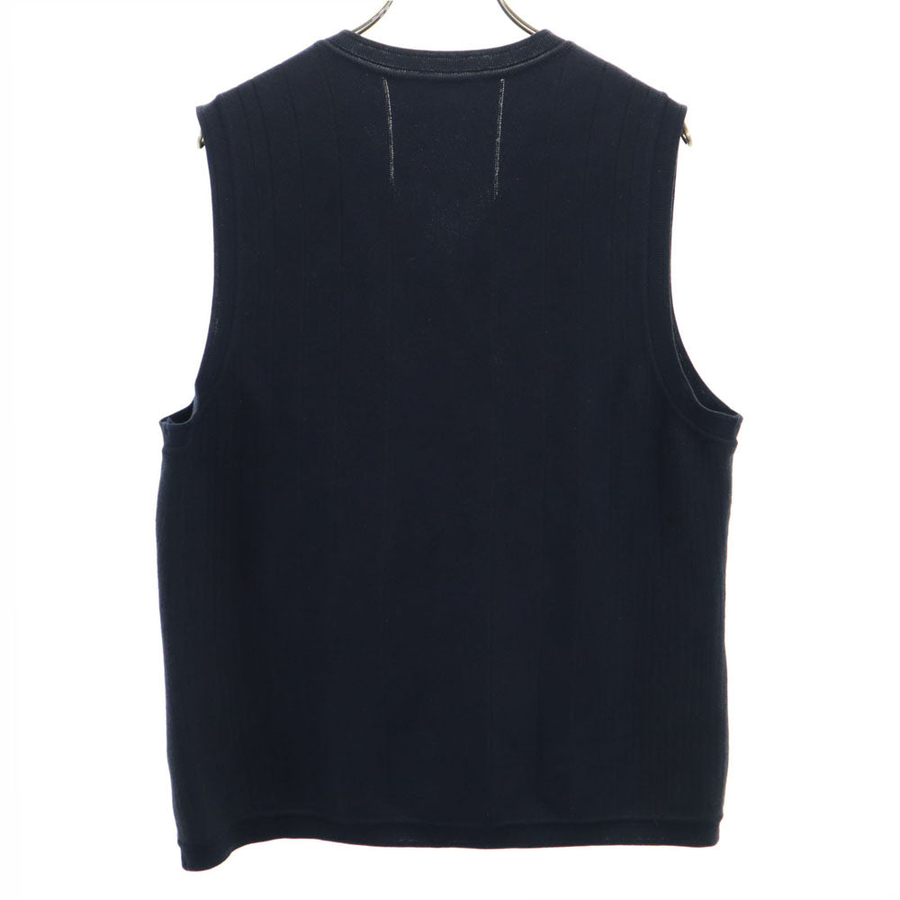 GIVENCHY GOLF ジバンシィゴルフ 90s 日本製 オールド Vネック ニットベスト M 濃紺 メンズ