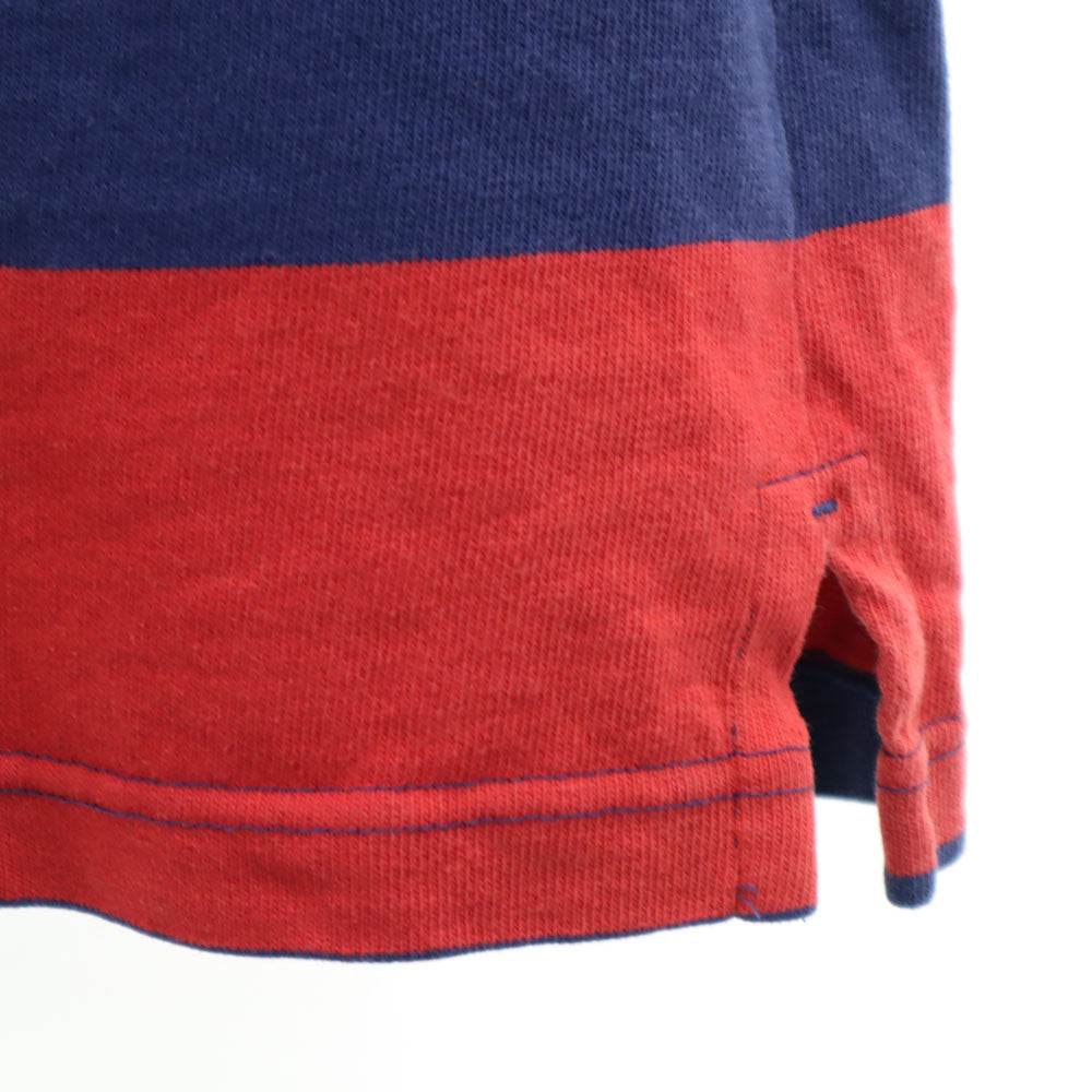 ポロバイラルフローレン ボーダー柄 長袖 ポロシャツ L レッド 他 Polo by Ralph Lauren ラガーシャツ ポロベア メンズ