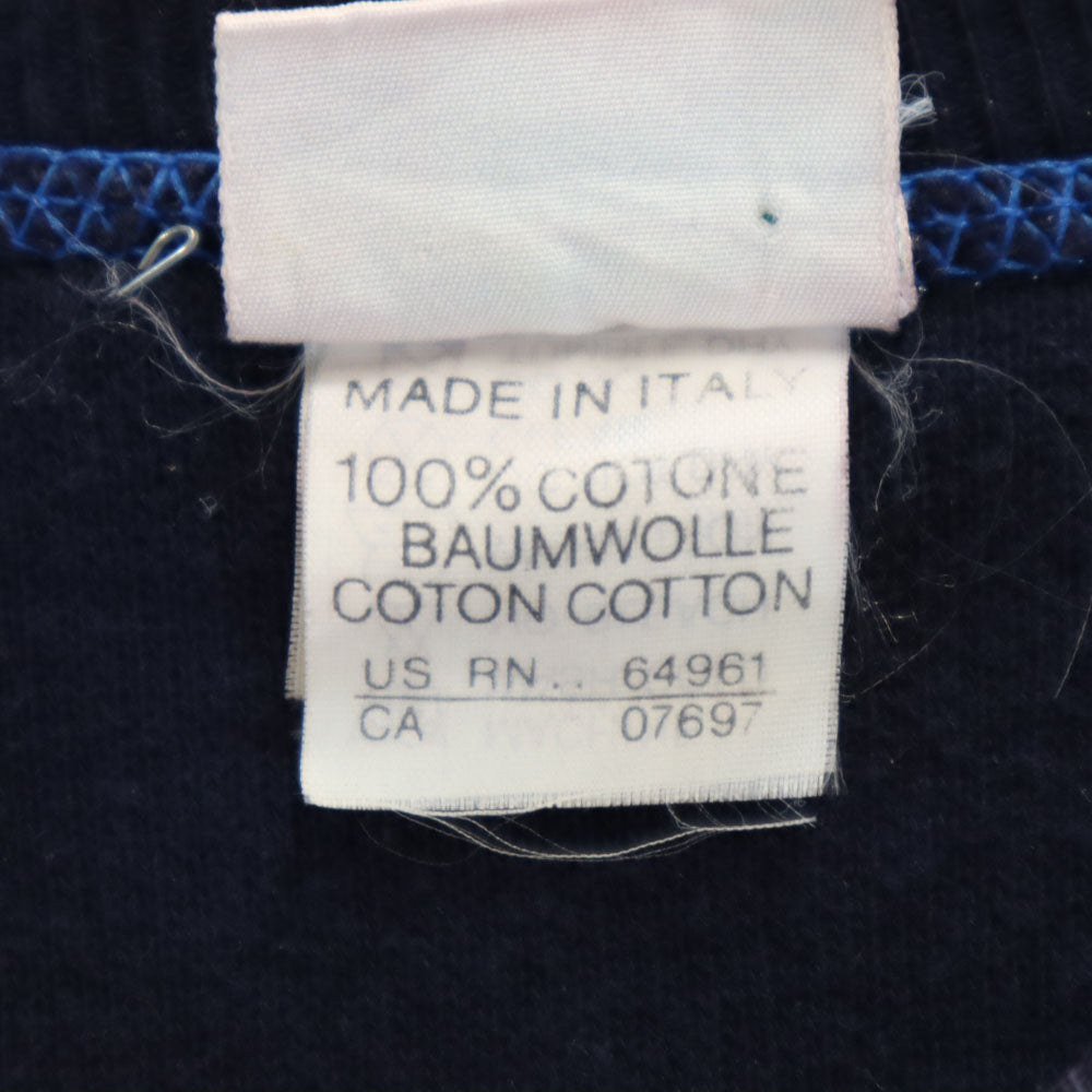 BENETTON ベネトン 80s イタリア製 オールド 長袖 スウェット トレーナー M ネイビー メンズ