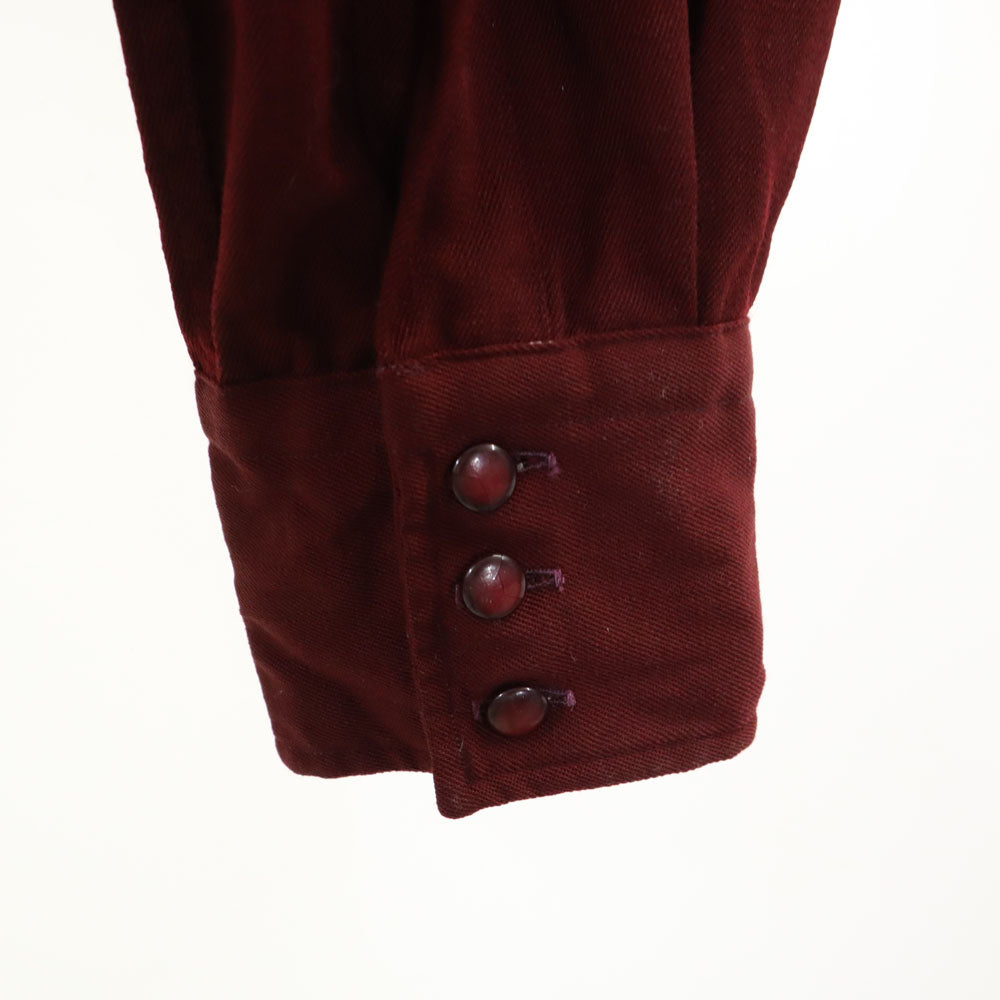 H BAR C エイチバーシー 60s ウール ヴィンテージ 長袖 シャツ ワインレッド メンズ