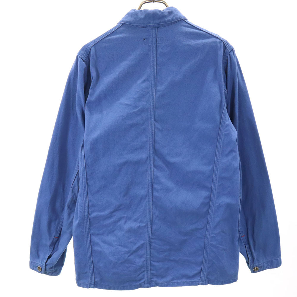 エンジニアードガーメンツ USA製 長袖 ヘリンボーン カバーオール S ブルー Engineered Garments INTERMEDIATES メンズ