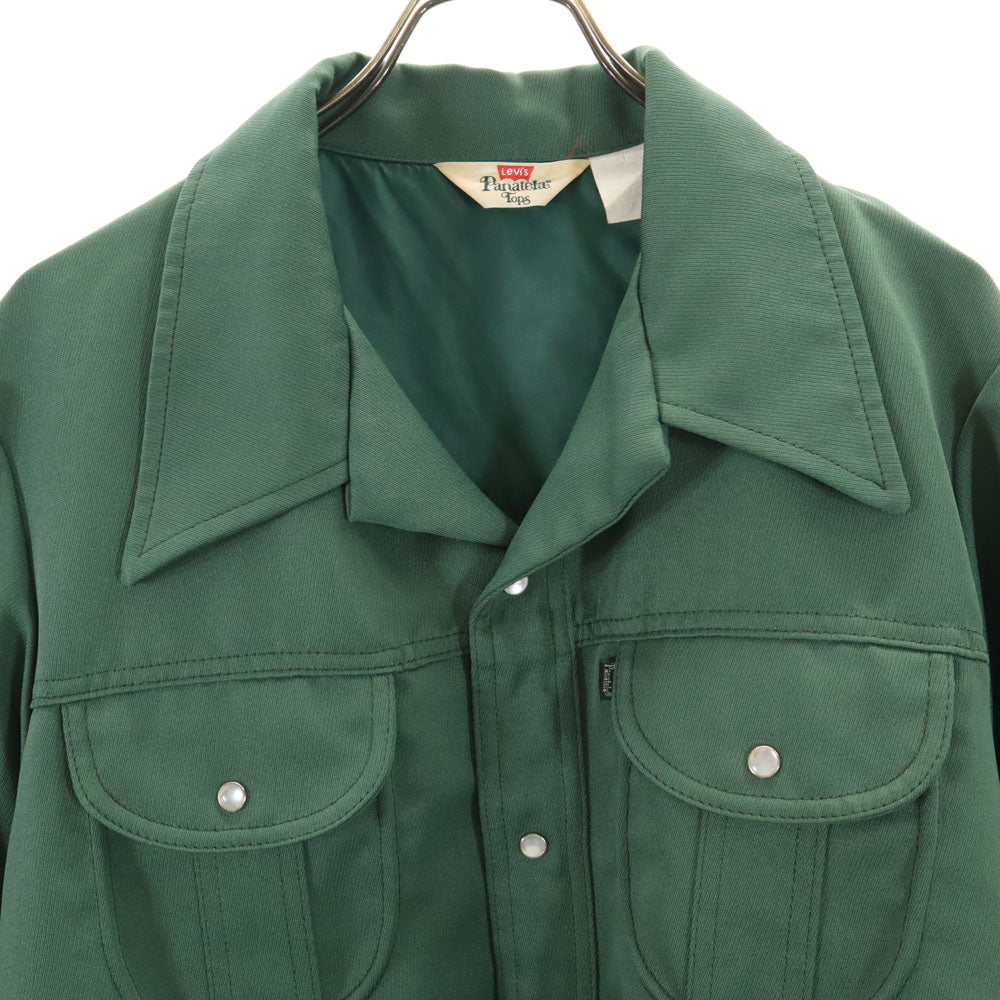リーバイスパナテラ 70s パナテラ ヴィンテージ 長袖 オープンカラーシャツ カーキ LEVI'S PANATELA ジャケット メンズ