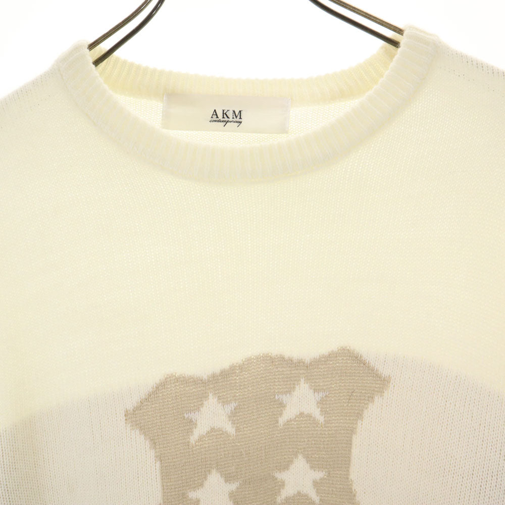 AKM エイケイエム 長袖 セーター L ホワイト ニット メンズ