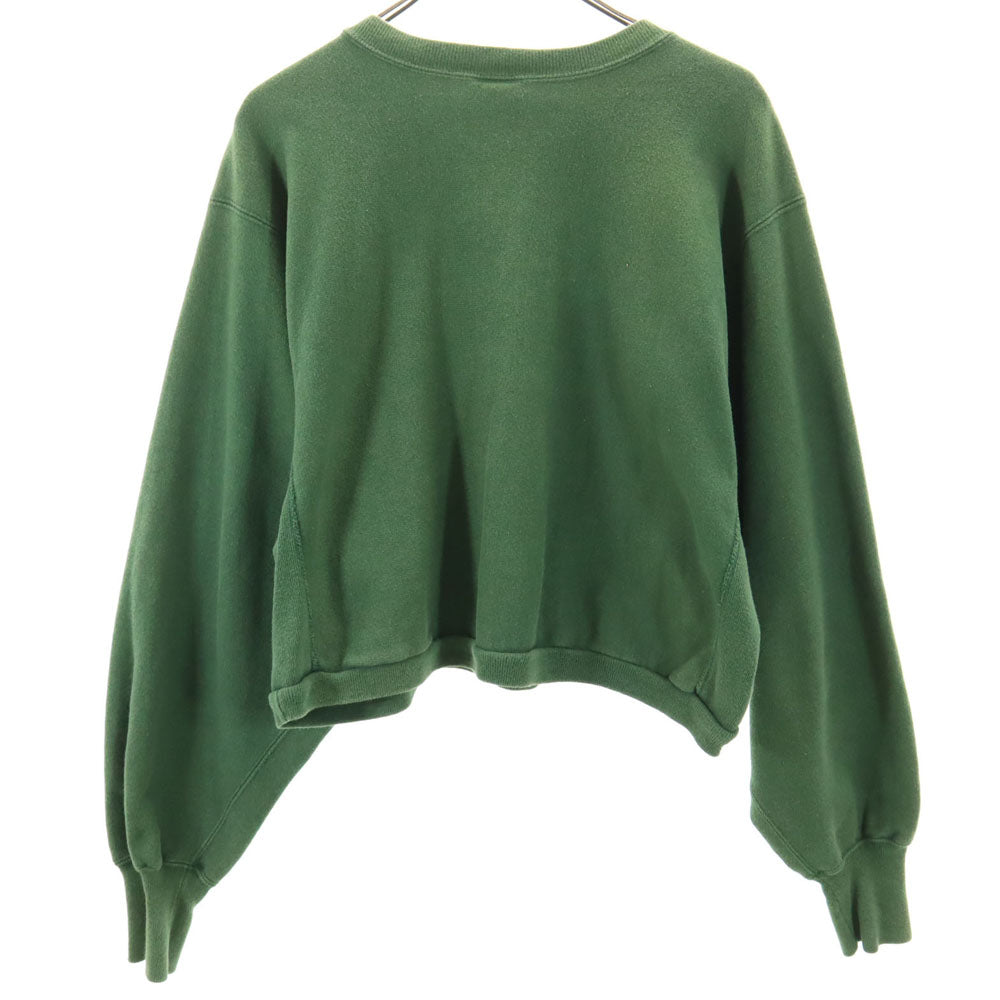 Champion チャンピオン 90s リバースウィーブ USA製 オールド 刺繍タグ カレッジ 長袖 スウェット トレーナー XL グリーン系 REVERSE WEAVE 裏起毛 レディース