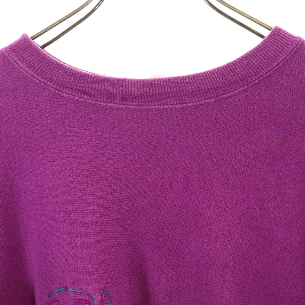 Champion チャンピオン 90s リバースウィーブ USA製 オールド 刺繍タグ 長袖 スウェット トレーナー XL パープル系 REVERSE WEAVE 裏起毛 メンズ