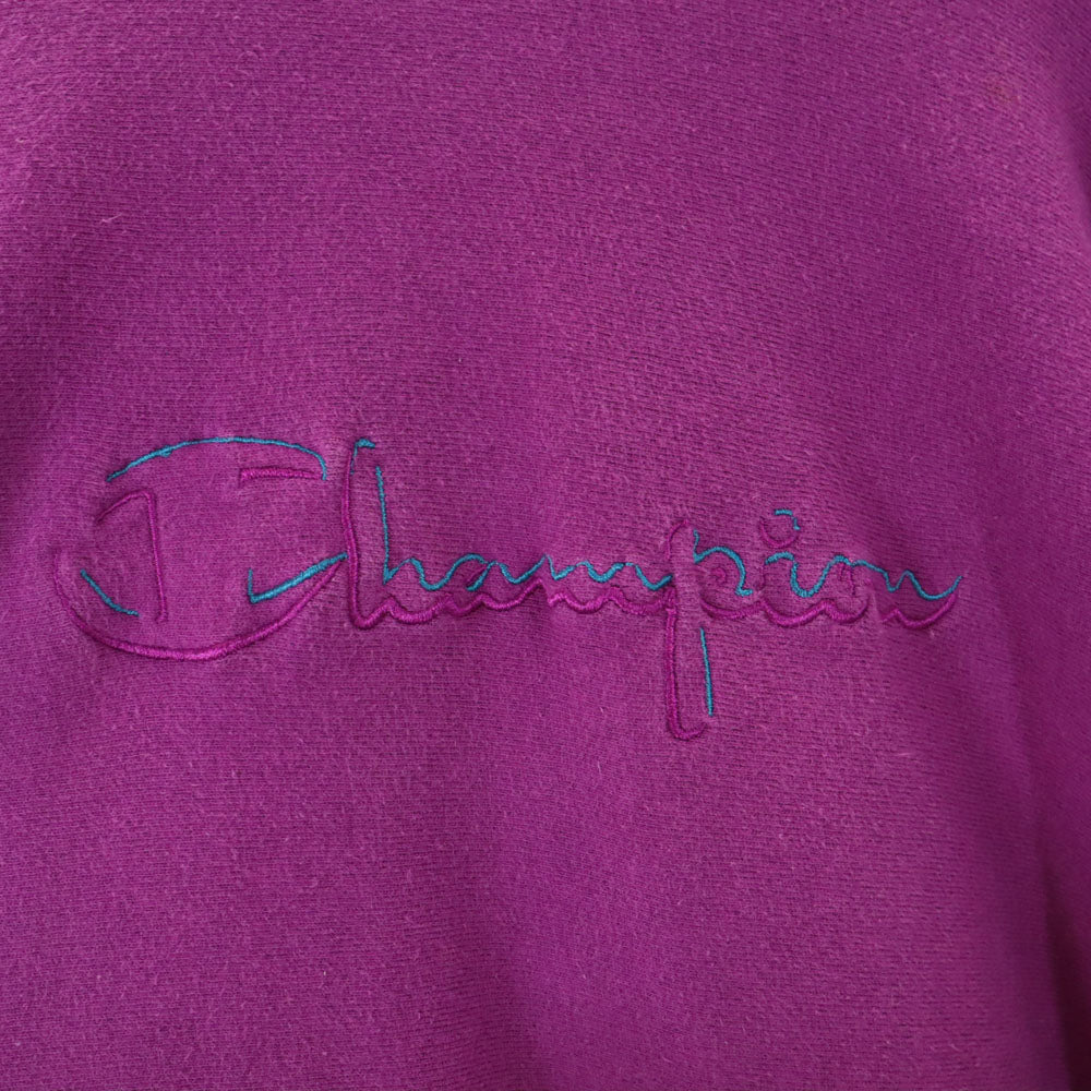Champion チャンピオン 90s リバースウィーブ USA製 オールド 刺繍タグ 長袖 スウェット トレーナー XL パープル系 REVERSE WEAVE 裏起毛 メンズ