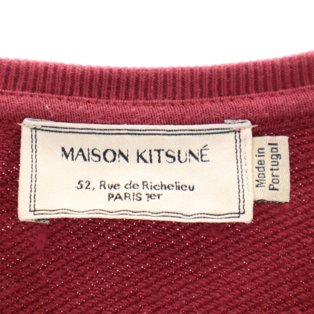 MAISON KITSUNE メゾンキツネ 長袖 トレーナー XS えんじ レディース