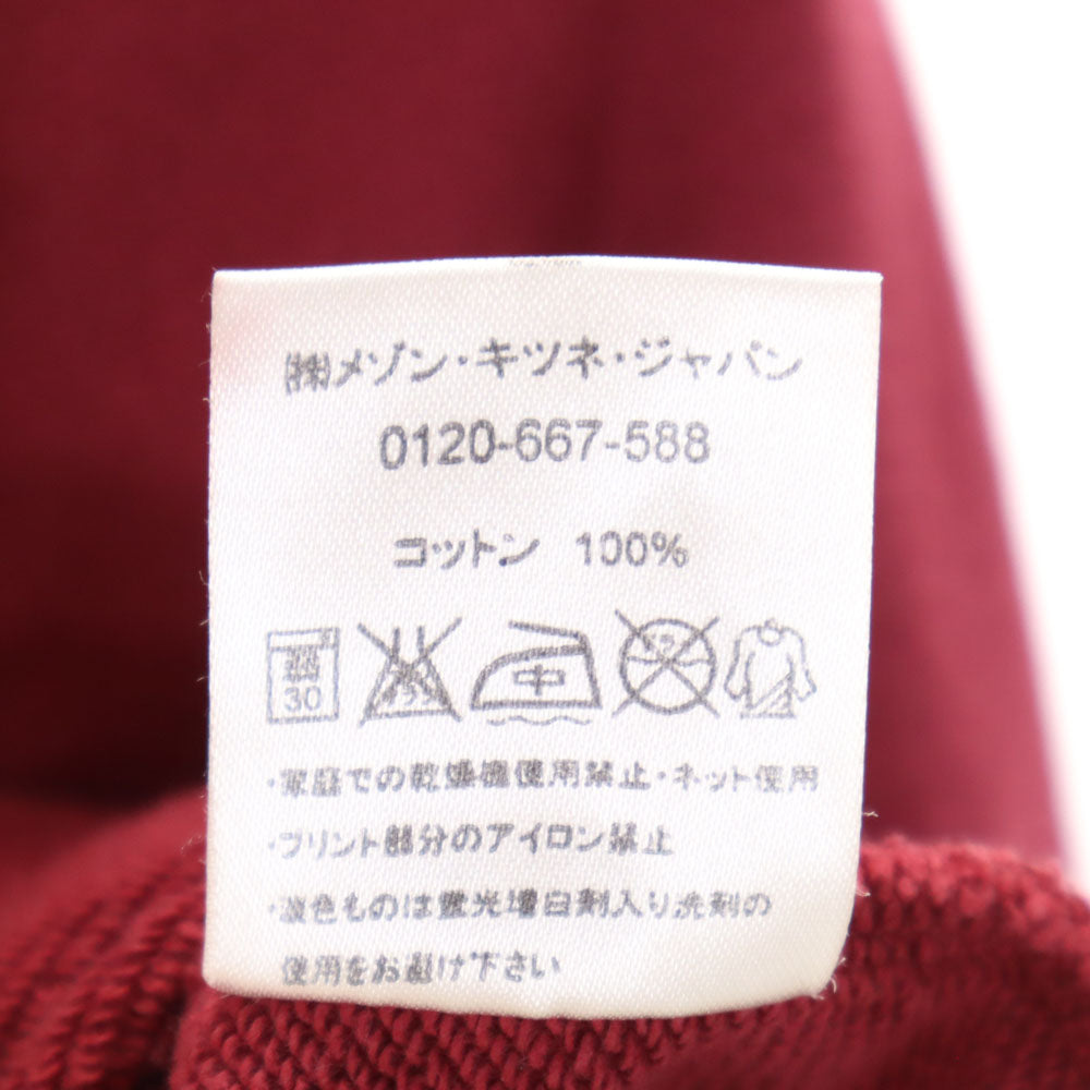 MAISON KITSUNE メゾンキツネ 長袖 トレーナー XS えんじ レディース