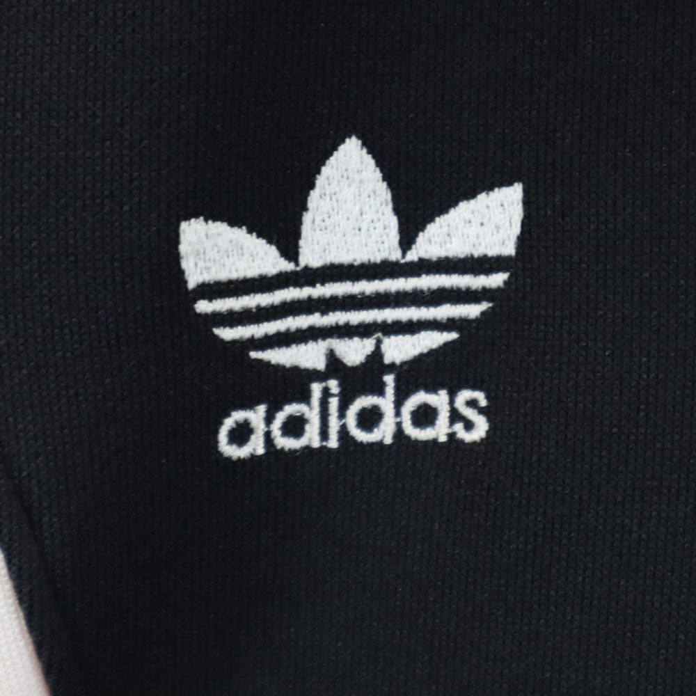 adidas アディダス 80s デサント製 ヴィンテージ トレフォイルロゴ トラックジャケット O ブラック ジャージ メンズ
